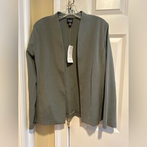 Eileen Fisher Stretch Silk Rounded Collar Jacket NWT | Medium